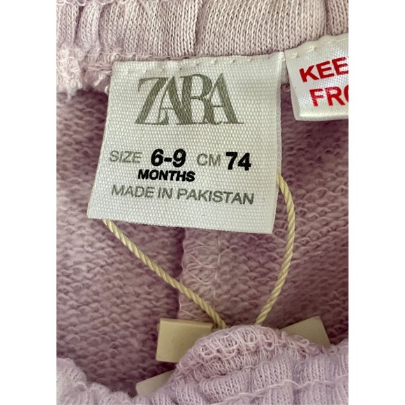 NWOT Zara Purple Jogger Pants 6-9 Months (Baby) - Picture 4 of 4